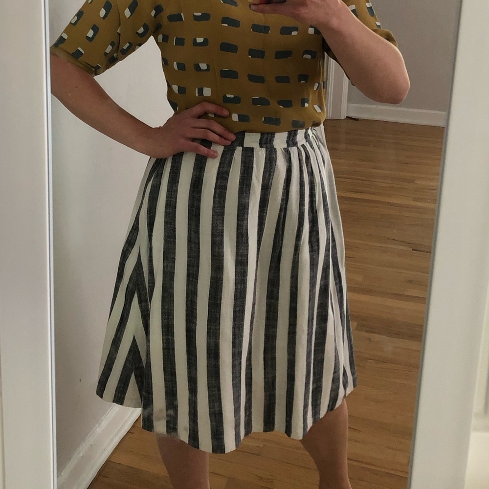 Kingdom & State by Tan France Striped Skirt